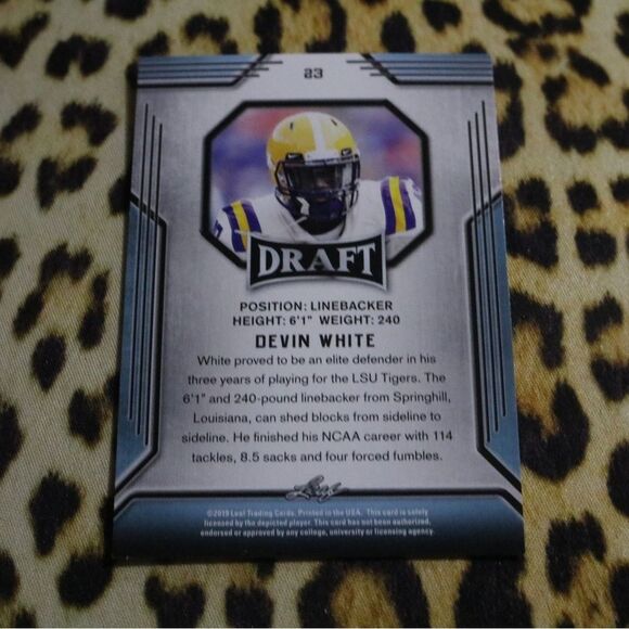 Devin White #23 Football Card - Picture 2 of 2